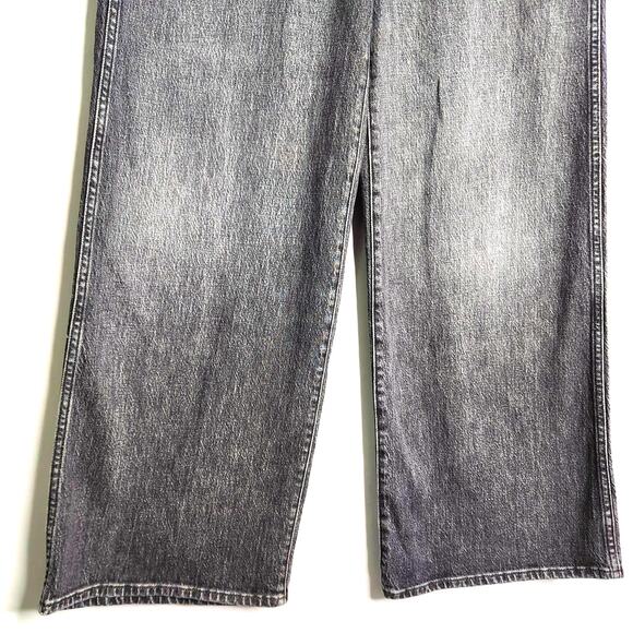 Wrangler Sustainable High Waisted Dark Wash Jeans Size 28 Sample Wide Leg - Picture 4 of 12